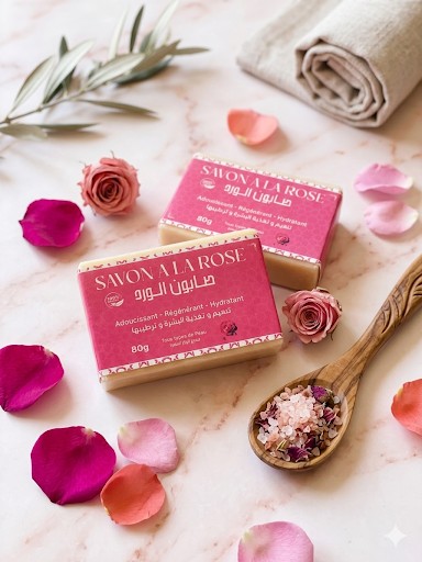Savon à la Rose -100% Bio - 80 g
